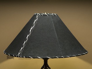 black leather lamp shades