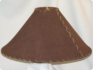 brown leather lamp shades