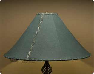 green leather lamp shades
