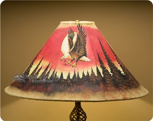 painted leather lamp shades