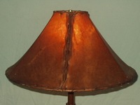 Use Rawhide Lamp Shades for A Western Touch