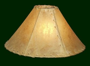 Use Rustic Rawhide Lamp Shades to Go Western